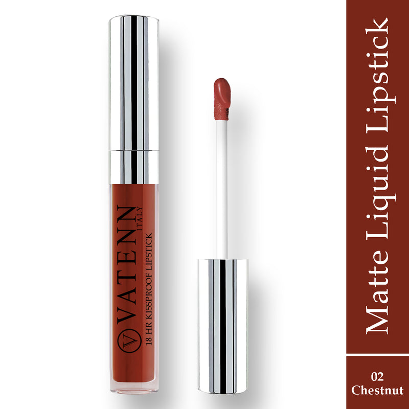 VATENN 18 HRS KISSPROOF LIQUID LIPSTICK ( CHESTNUT )