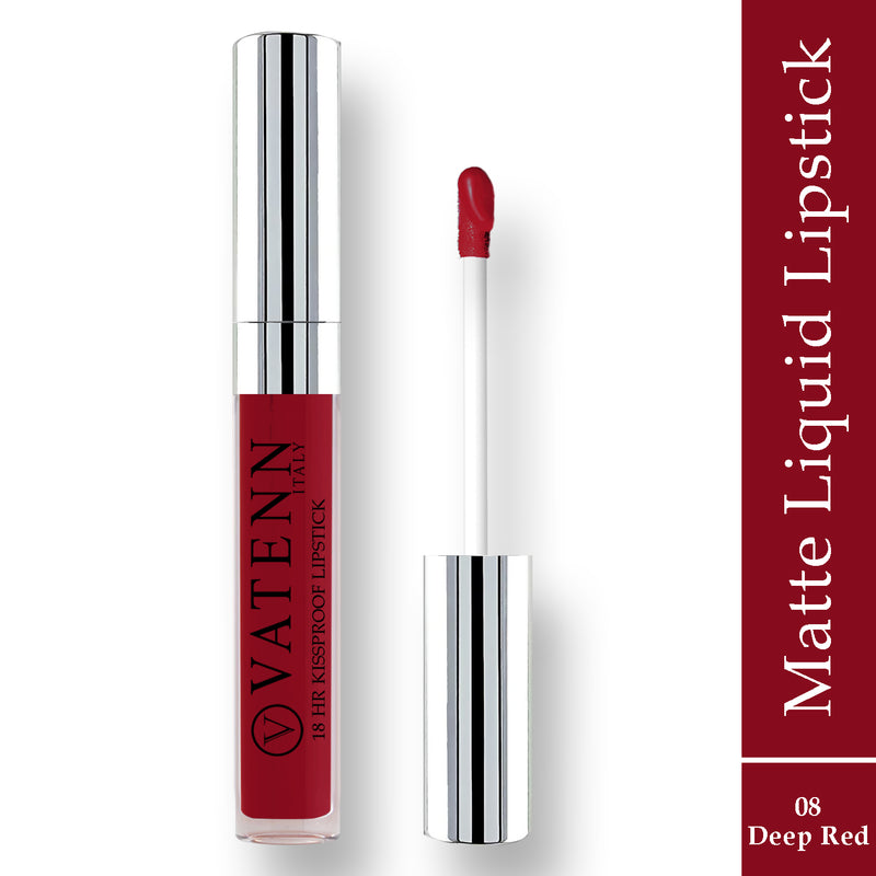 VATENN 18 HRS KISSPROOF LIQUID LIPSTICK ( DEEP RED )